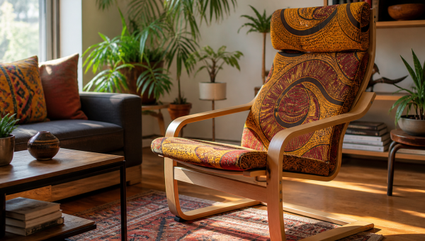 Cozy boho living room with plants